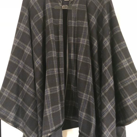 Tahari Poncho Plaid Cape - Picture 7 of 8